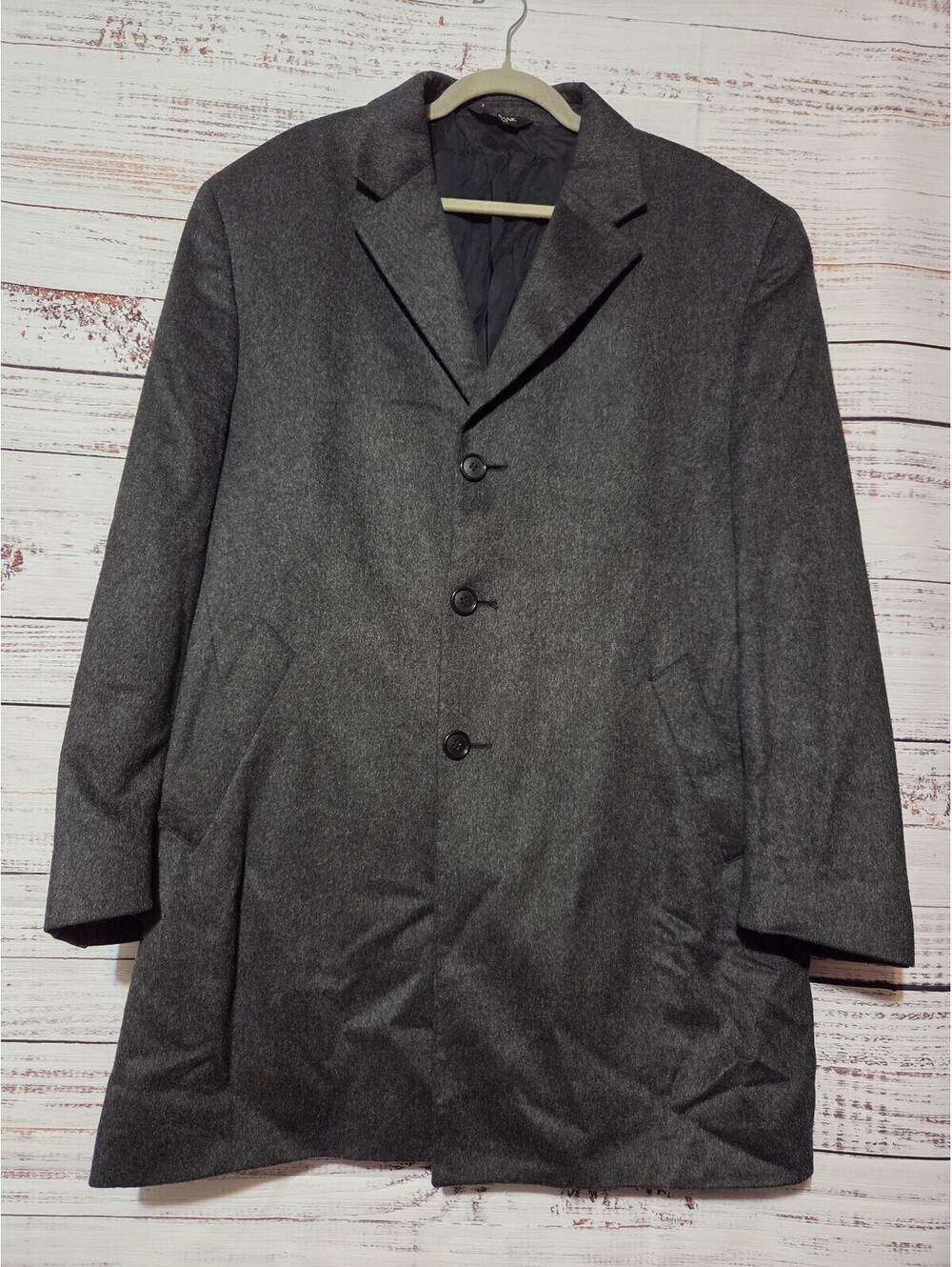 Jos. A. Bank Men's Gray Wool Overcoat Size Regular M Classic Style